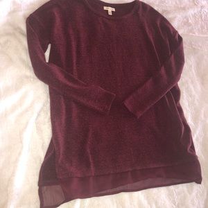 Urban Outfitters burgundy long sleeve sweater/shirt dress